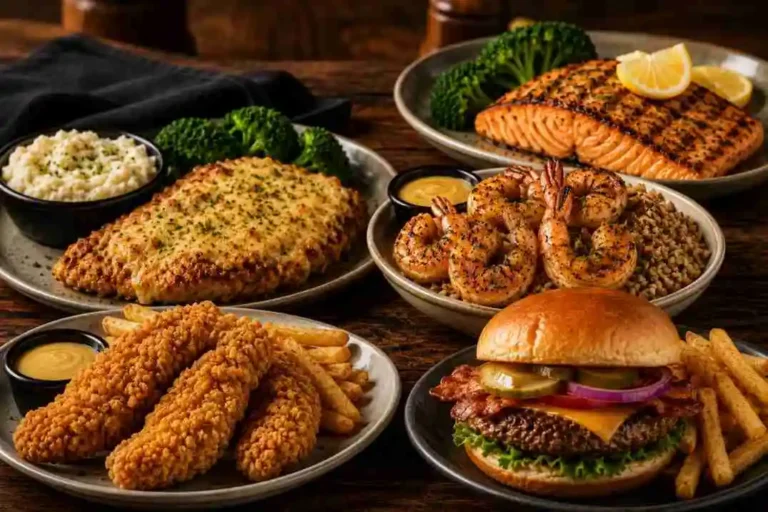 LongHorn chicken and seafood prices with parmesan crusted chicken salmon shrimp and burger