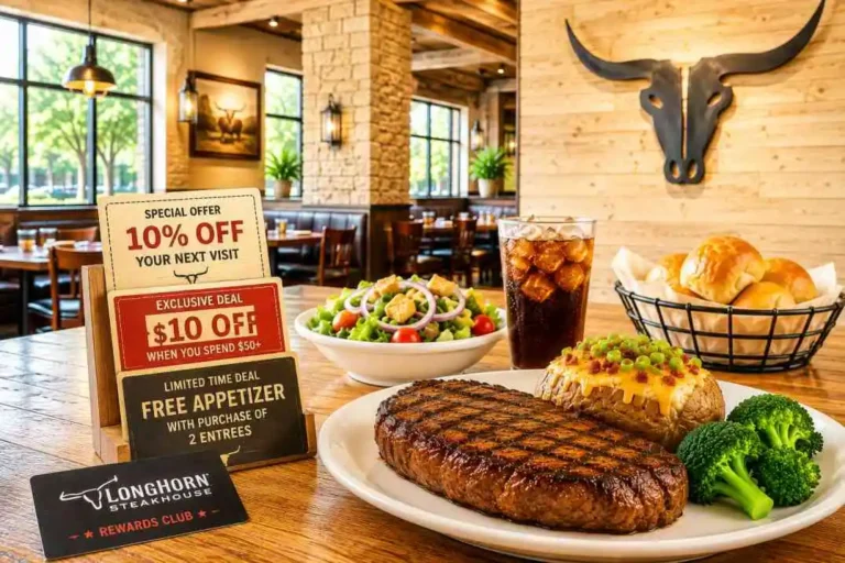 LongHorn Steakhouse coupons 2026 with steak meal, verified discounts, promo code offers, and restaurant deals