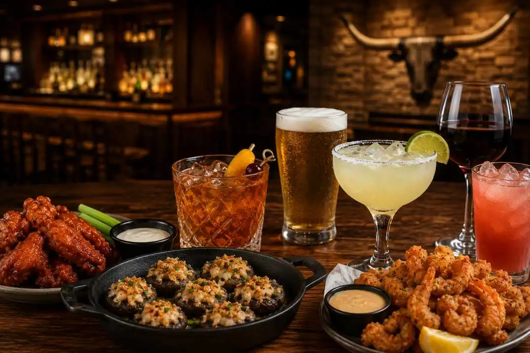 LongHorn happy hour menu and times